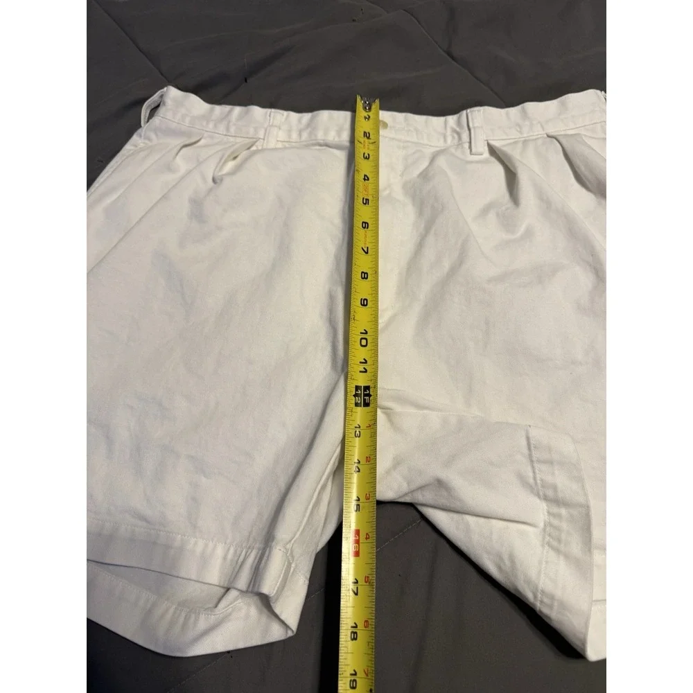 Polo Ralph Lauren Andrew Shorts Mens 34 Pleated Ivory Preppy Old Money